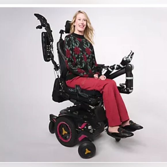 Denim&Co Denim - Denim&Co Adaptive Comfy Knit Patch Pocket Wheelchair Jean Rhubarb Color Size 3X